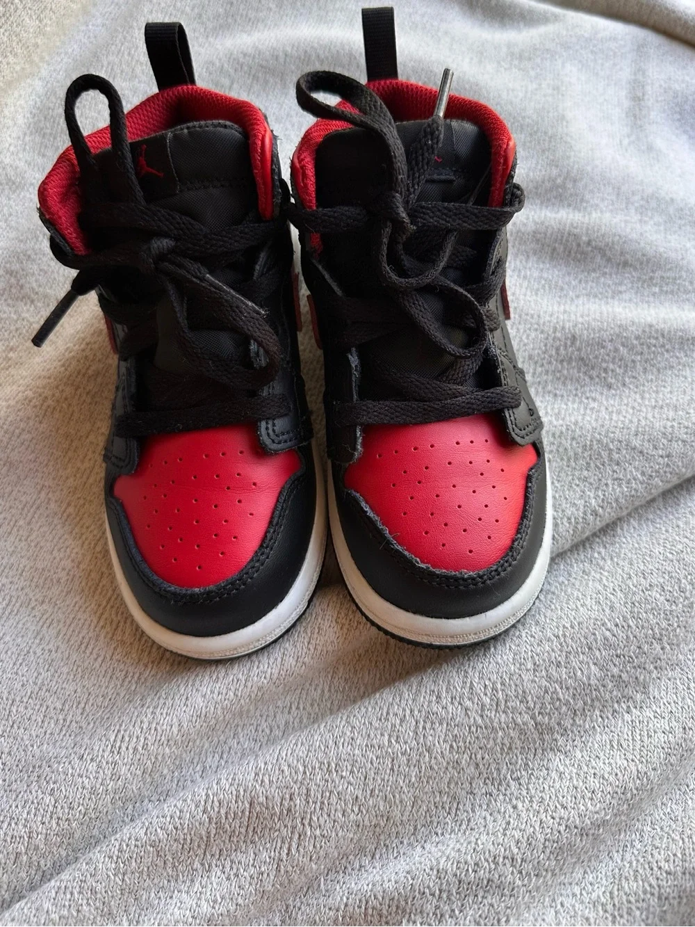 Nike Kids Red and Black High-Top Sneakers
